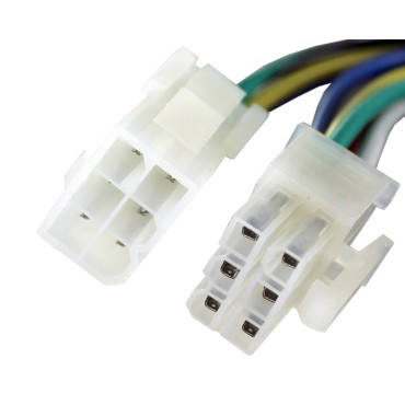 Разъем герметичный с проводом 0.5 мм² на 6 контактов, комплект (M + F)